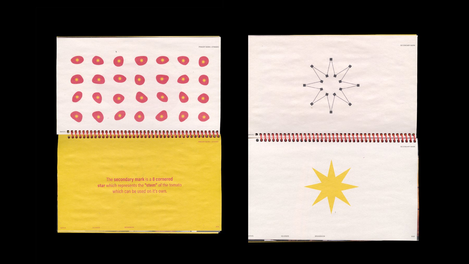 Tomato Grid & Star Mark Spread